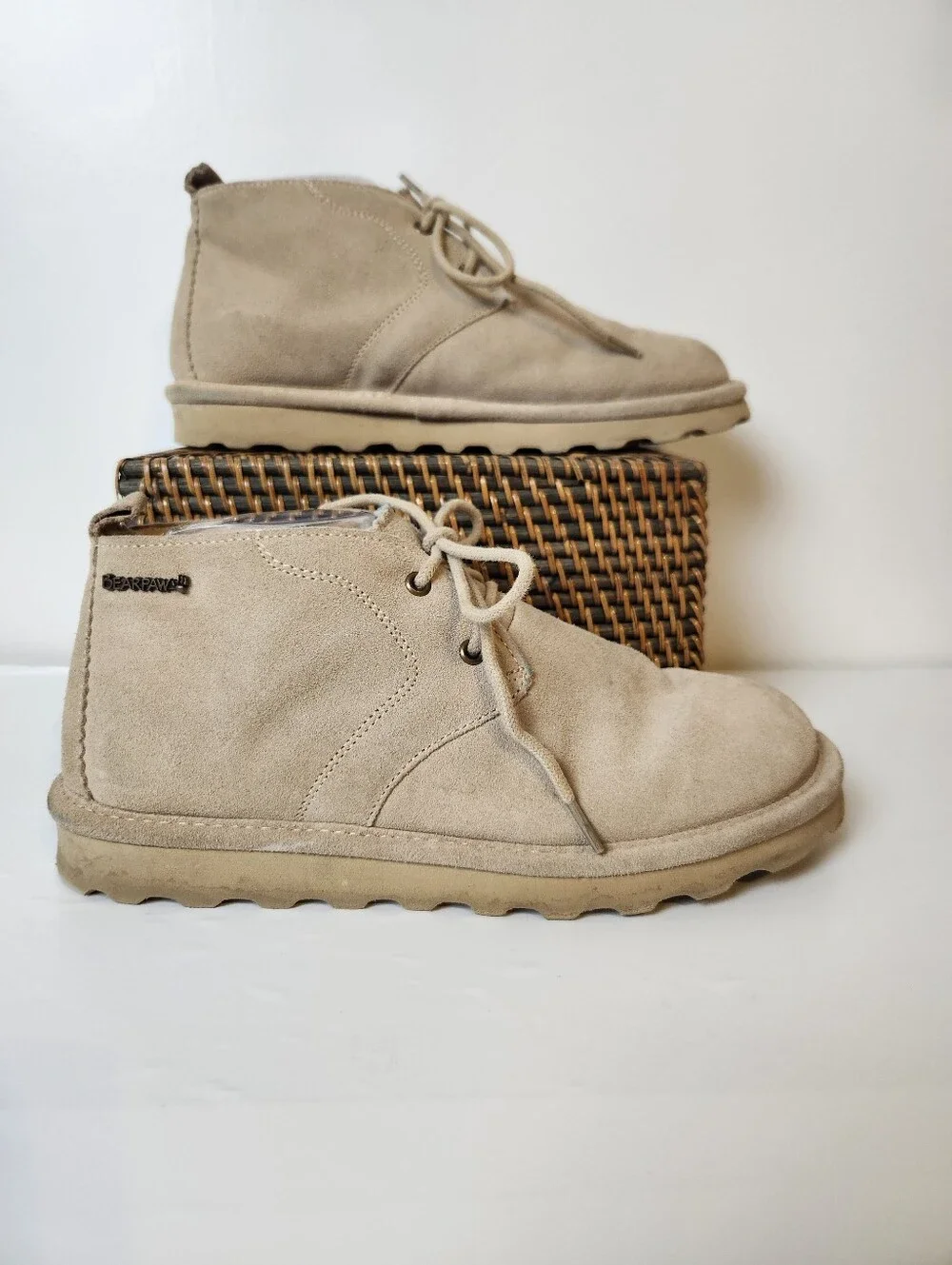 Bear Paw Skye Cow Suede Leather Wool Blend Lining Warm Sheepskin  Outdoor Boots
